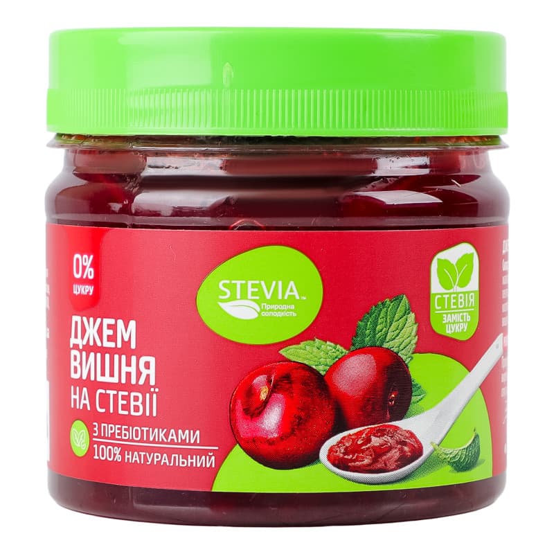 Джем без цукру Stevia Вишня 180 г - зображення 1