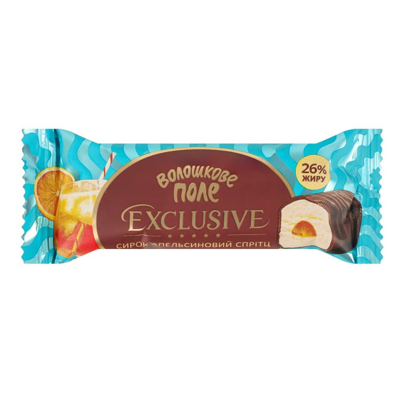 Сирок глазурований Волошкове Поле Exclusive Апельсиновий спрітц 26% 36 г - зображення 1