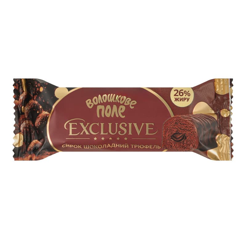 Сирок глазурований Волошкове Поле Exclusive Шоколадний трюфель 26% 36 г - зображення 1