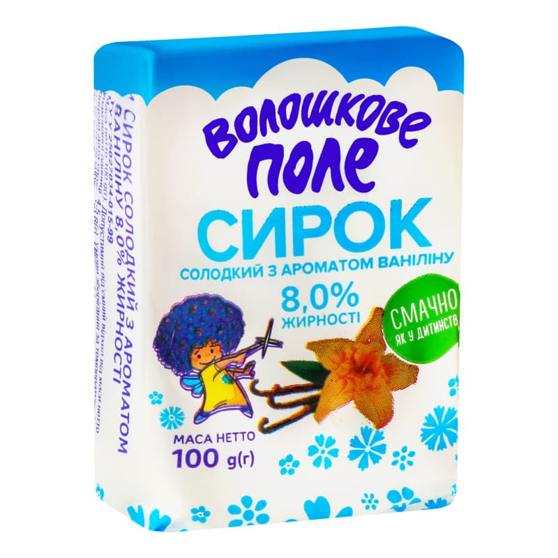 Сирок Волошкове Поле з ароматом ваніліну 8% 100 г